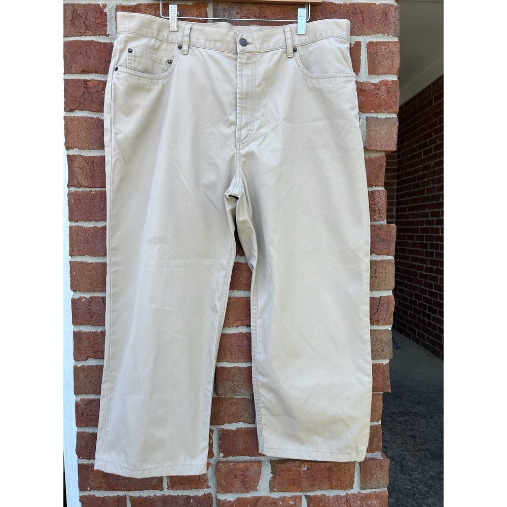 Jos A Bank Traveler's Collection Khaki Pants Mens 38x29 Beige Cotton